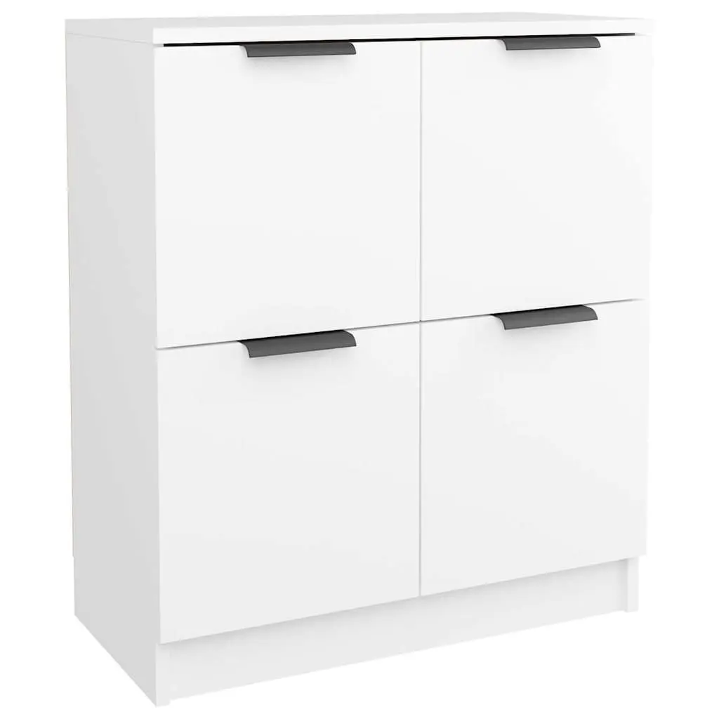 White 4-Door Sideboard Storage Cabinet 60x30x70 cm