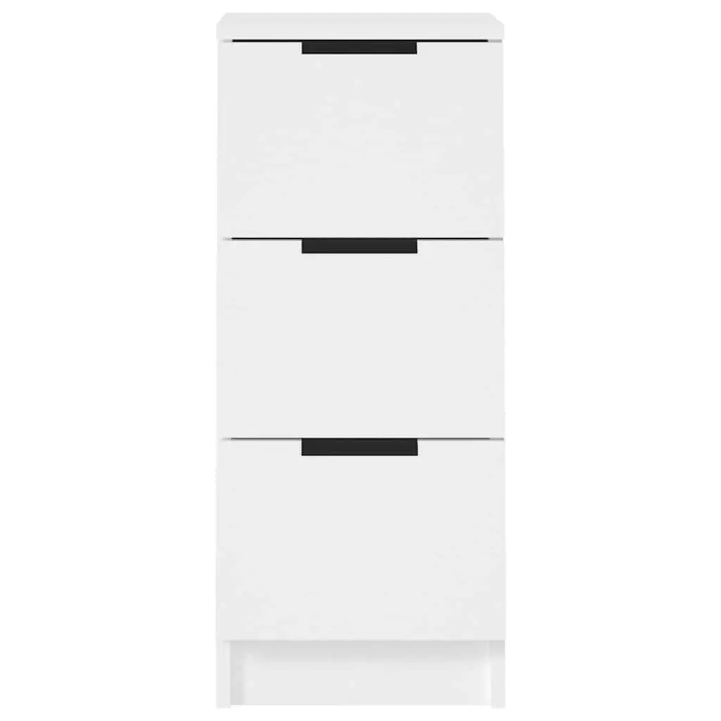 White Sideboard with 3 Drawers 30x30x70 cm