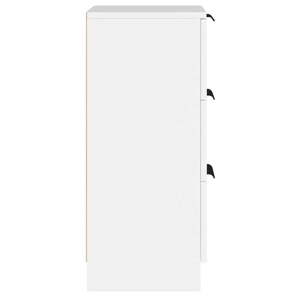 White Sideboard Cabinet 30x30x70cm Storage Drawers Living Room Bedroom Furniture