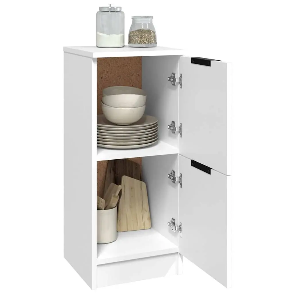 Sideboard Cabinet 2 pcs White 30x30x70 cm Storage Furniture Living Room Bedroom