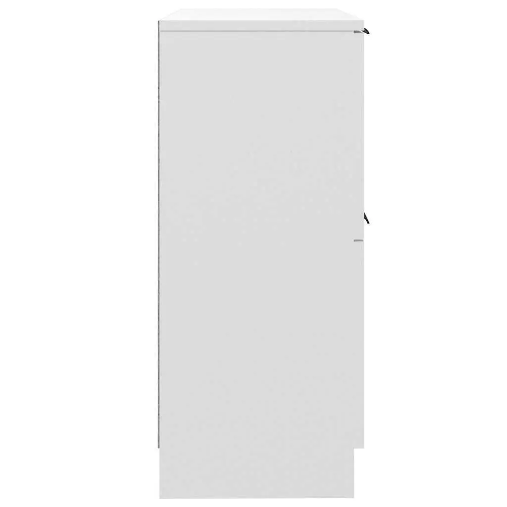 Sideboard Cabinet 2 pcs White 30x30x70 cm Storage Furniture Living Room Bedroom