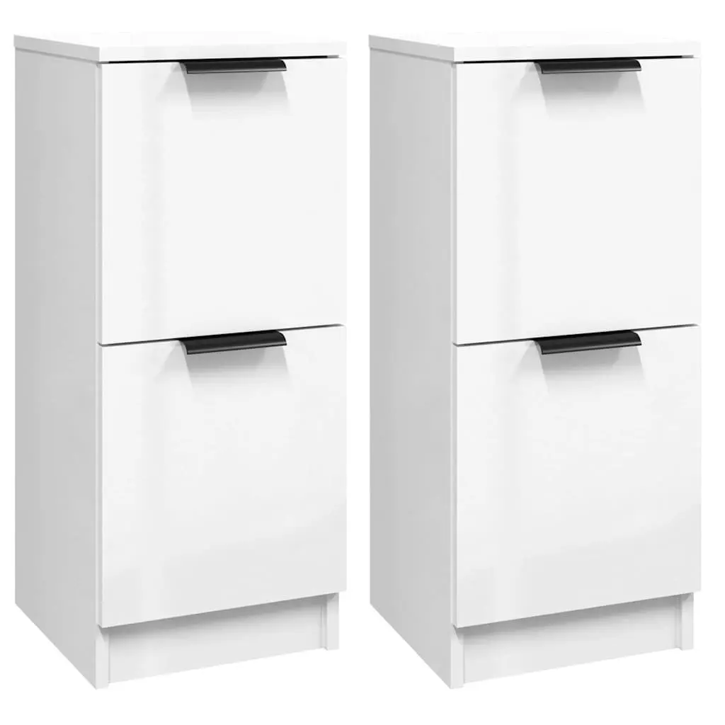 High Gloss White Sideboard Cabinet 30x30x70cm