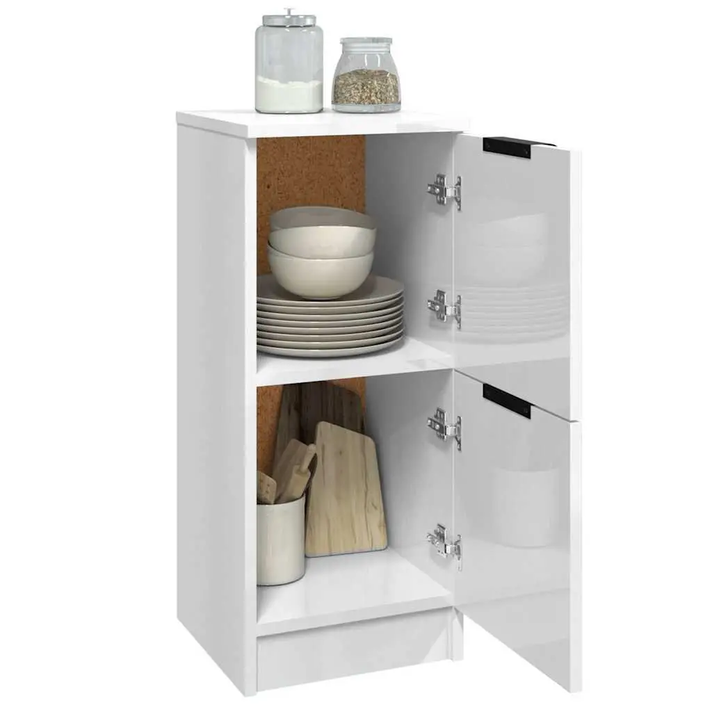 High Gloss White Sideboard Cabinet 30x30x70cm