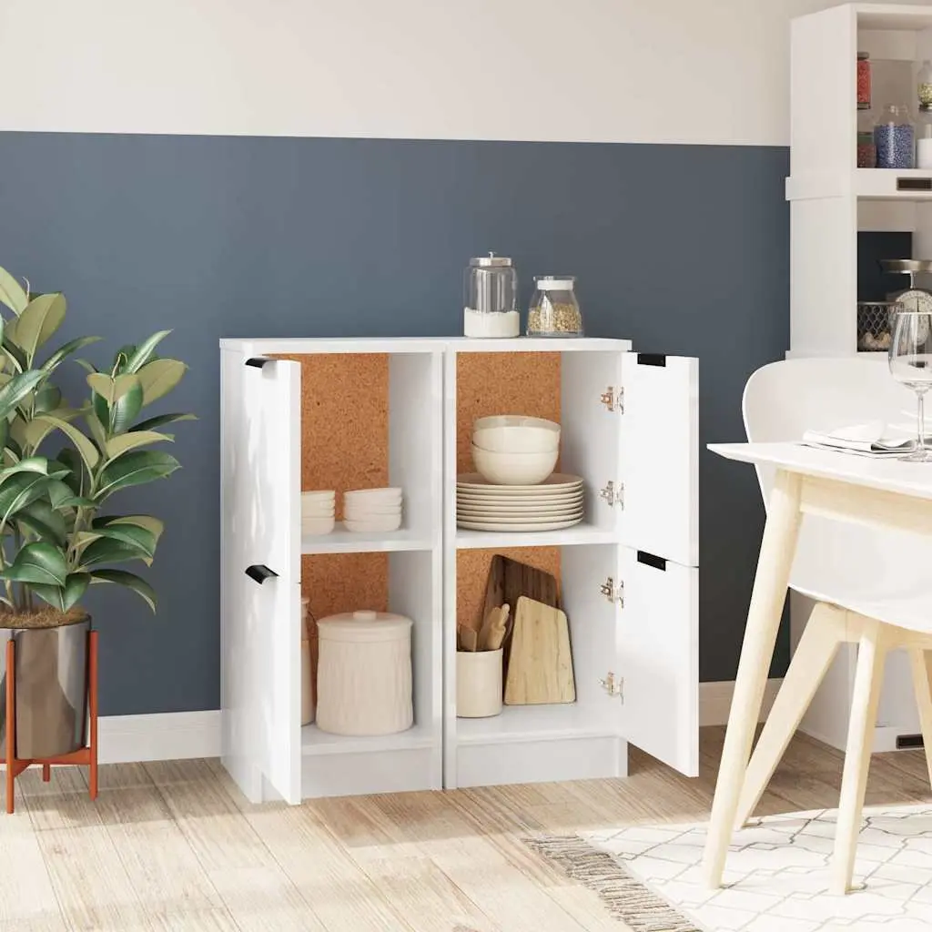 High Gloss White Sideboard Cabinet 30x30x70cm
