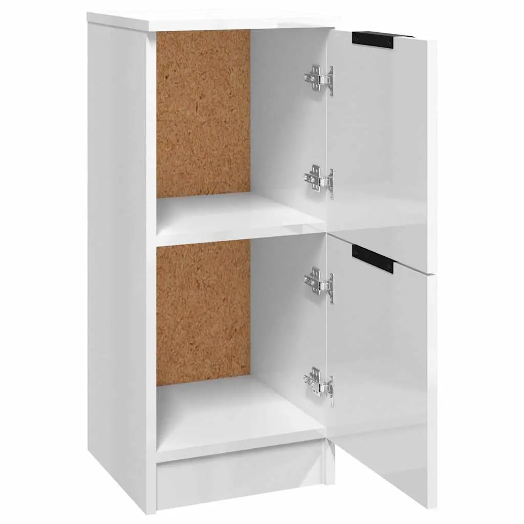 High Gloss White Sideboard Cabinet 30x30x70cm
