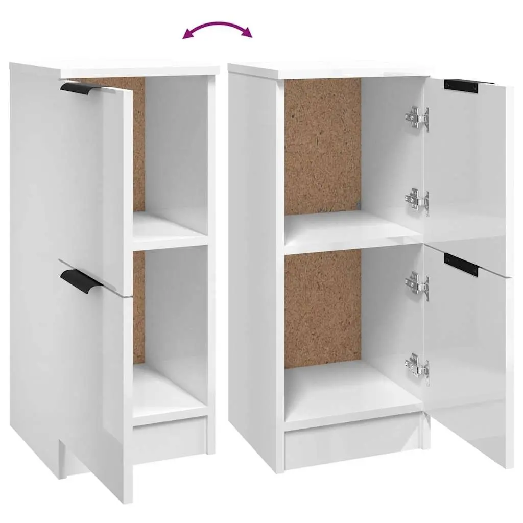 High Gloss White Sideboard Cabinet 30x30x70cm