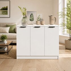 Elegant White Sideboard 90.5x30x70 cm Storage Cabinet