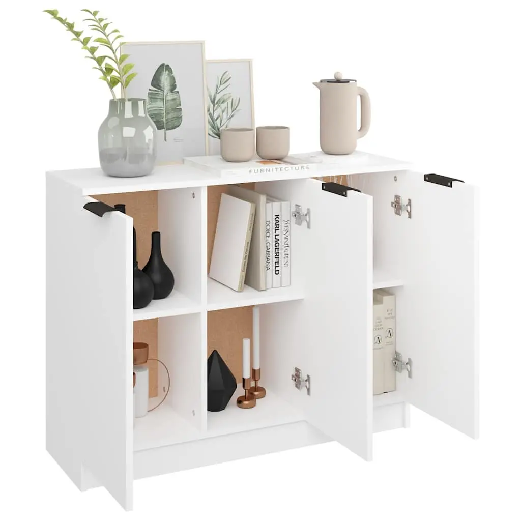 White Sideboard 90.5x30x70 cm Storage Cabinet