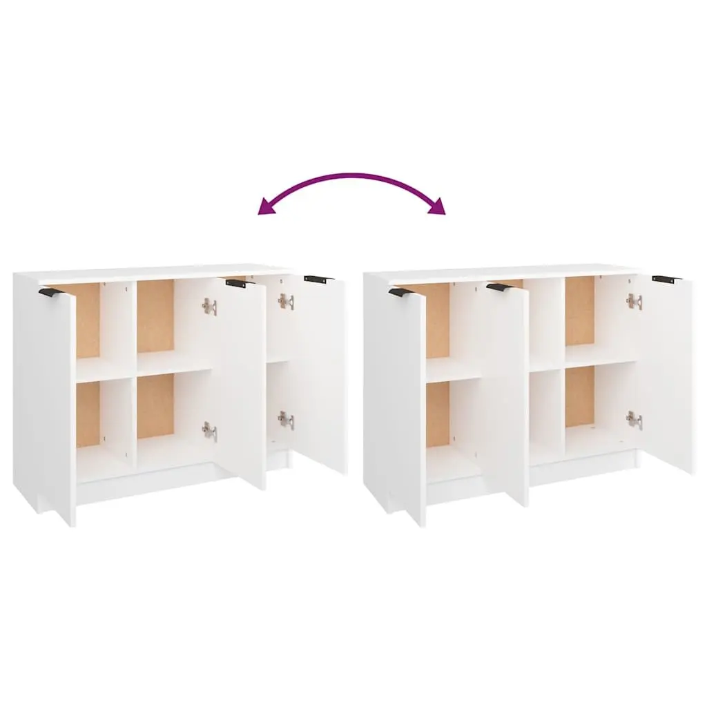 White Sideboard 90.5x30x70 cm Storage Cabinet
