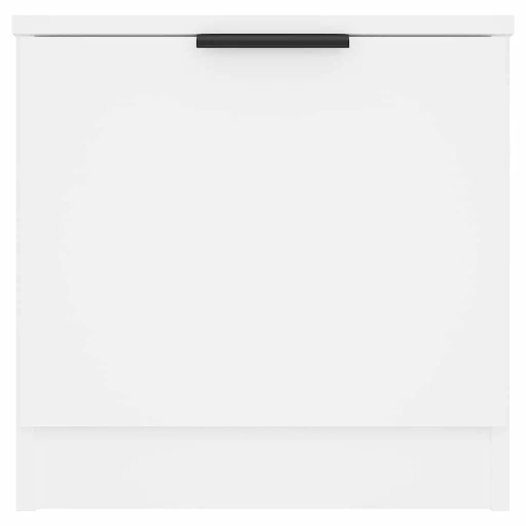 Bedside Cabinet White 40x39x40cm Engineered Wood Nightstand Storage Organiser Bedroom Furniture 2 Piece
