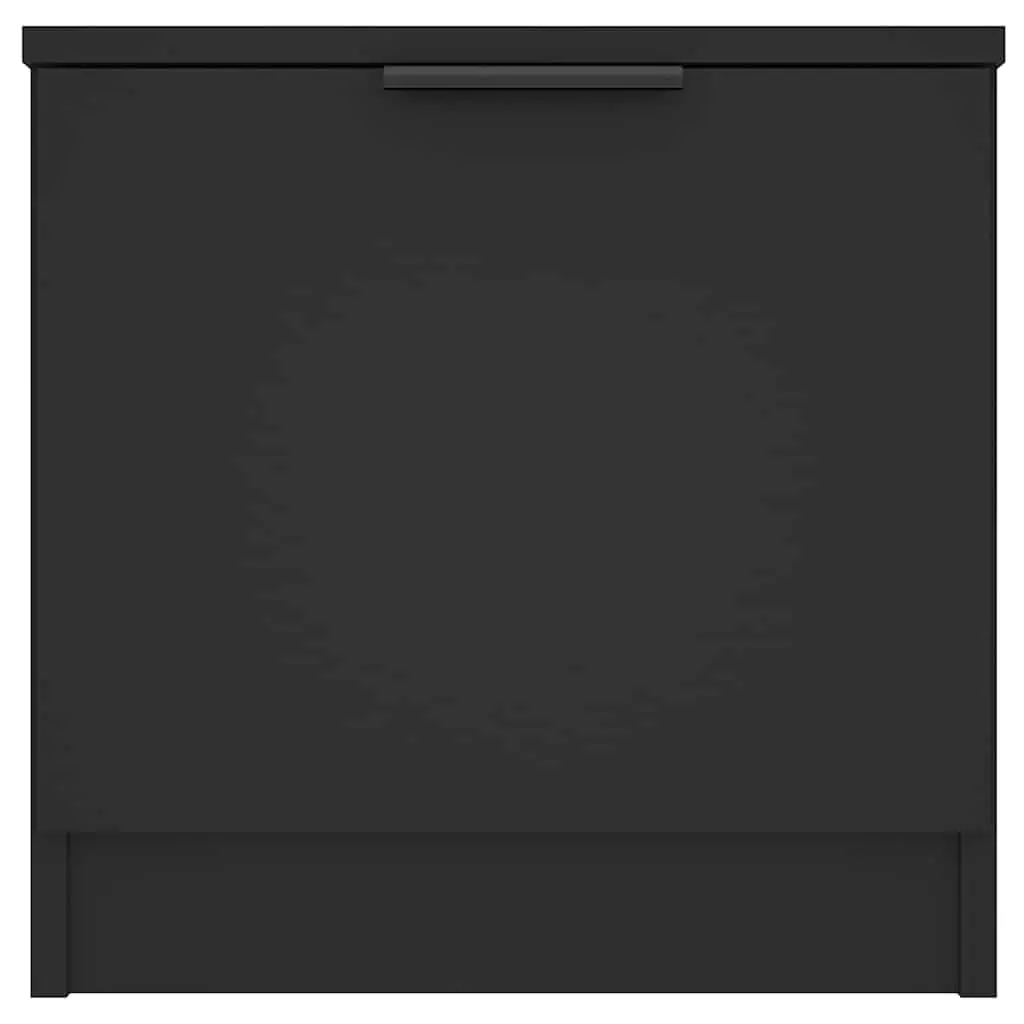 Bedside Cabinets Black 40x39x40 cm Engineered Wood Nightstand Storage End Table 2 Piece