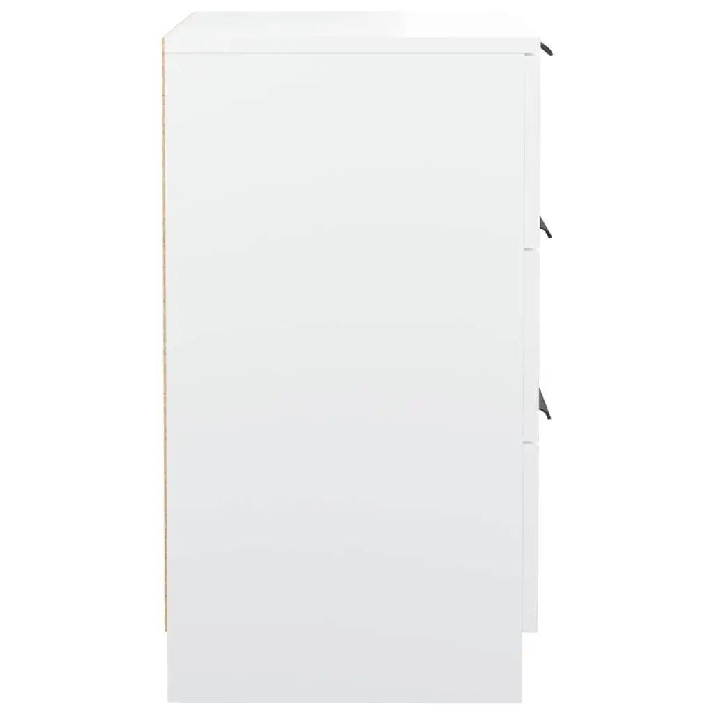 Bedside Cabinets 2 pcs White Bedroom Storage Drawers Nightstand 40x36x65 cm