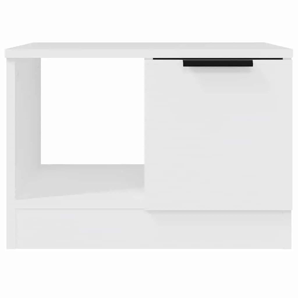 Coffee Table White Engineered Wood 50W x 50D x 36H cm Storage Compartments