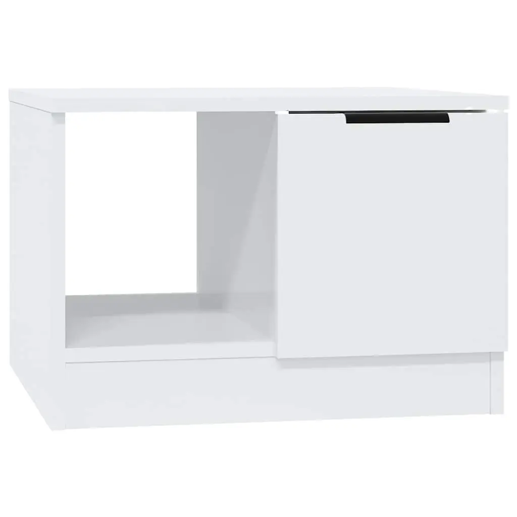 Coffee Table High Gloss White 50x50x36 cm Engineered Wood