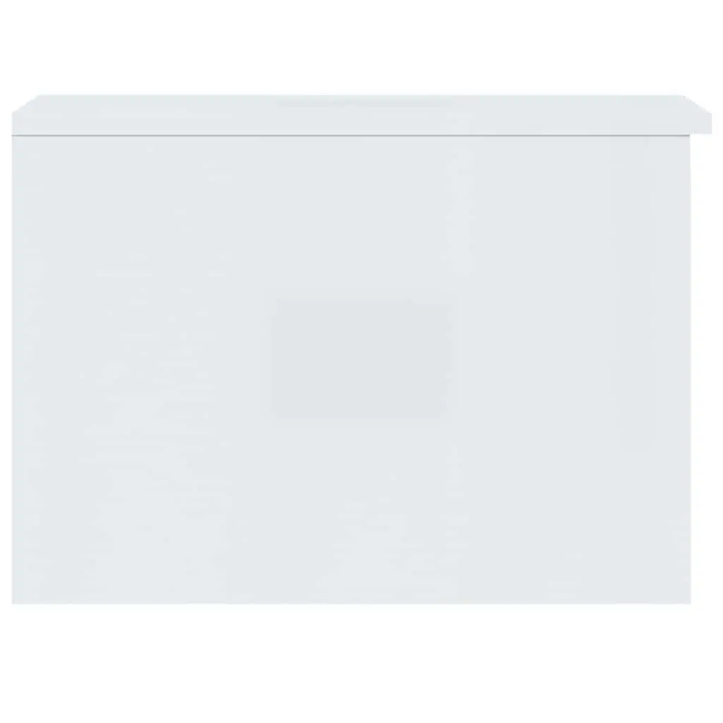 Coffee Table High Gloss White 50x50x36 cm Engineered Wood