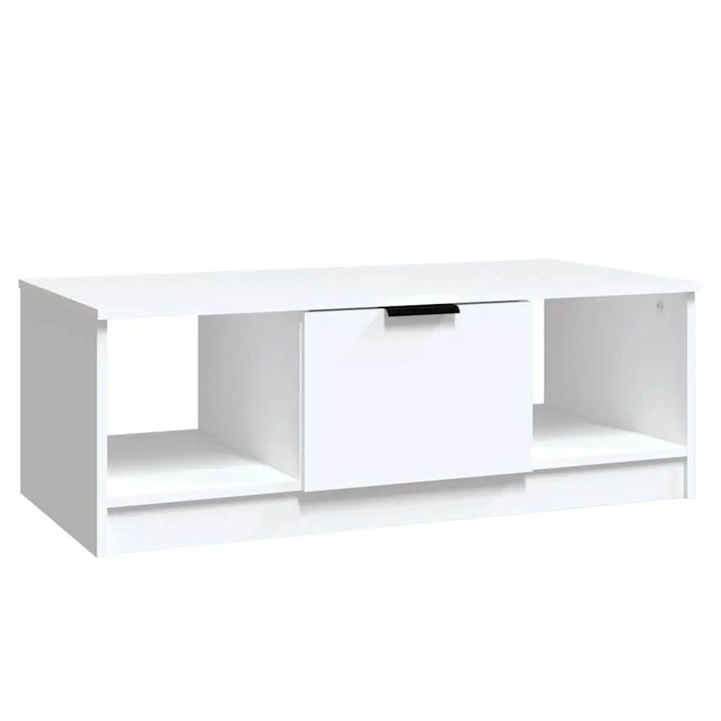Coffee Table White 102 x 50 x 36 cm Engineered Wood