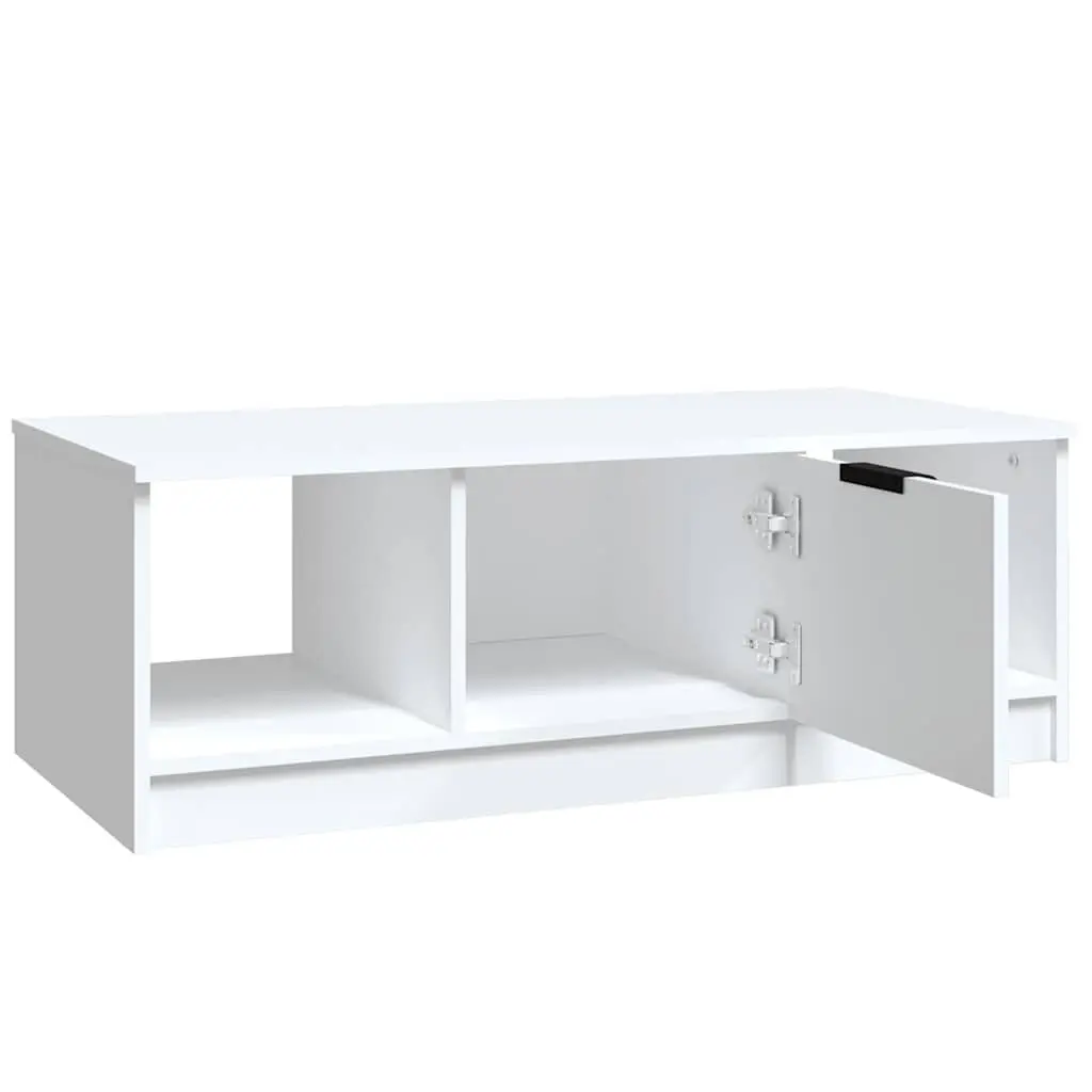 Coffee Table White 102 x 50 x 36 cm Engineered Wood