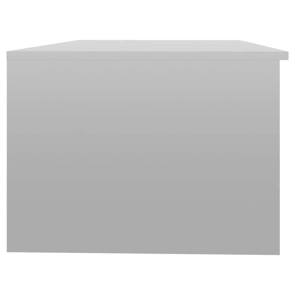 Coffee Table High Gloss White Modern 102L x 50W x 36H cm Engineered Wood