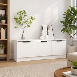 White Engineered Wood TV Cabinet 102x35x36.5 cm