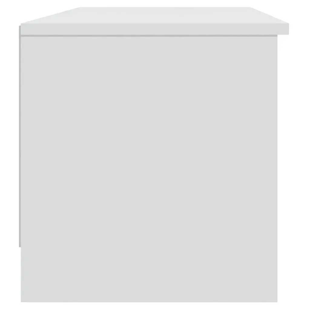 TV Cabinet White Engineered Wood Media Console 102cm Storage Unit