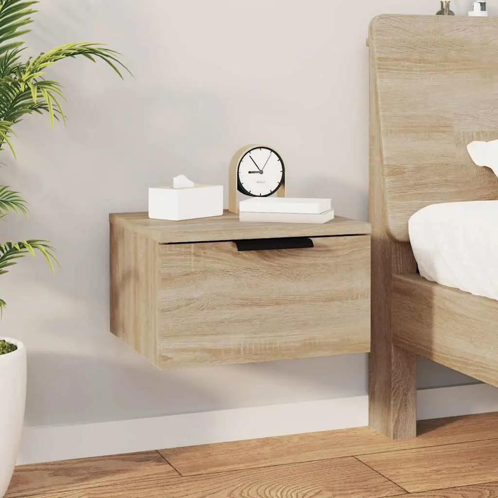Wall-Mounted Bedside Cabinet 34x30x20cm