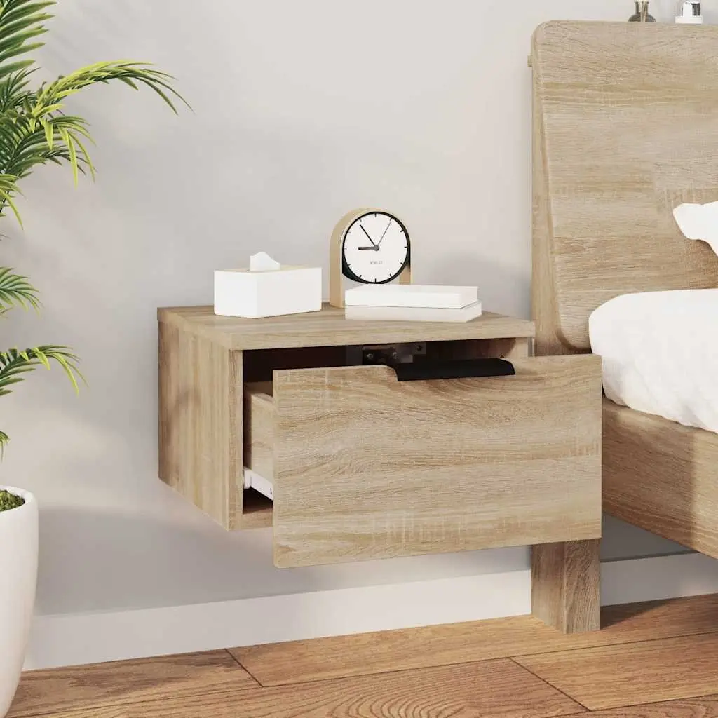 Wall-Mounted Bedside Cabinet 34x30x20cm