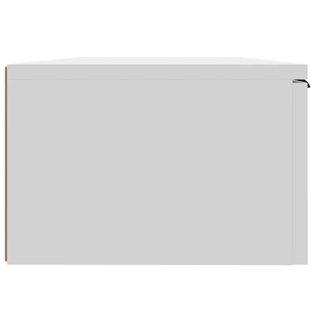 Wall Cabinet Storage White Floating Shelf 68x30x20 cm Engineered Wood Organiser
