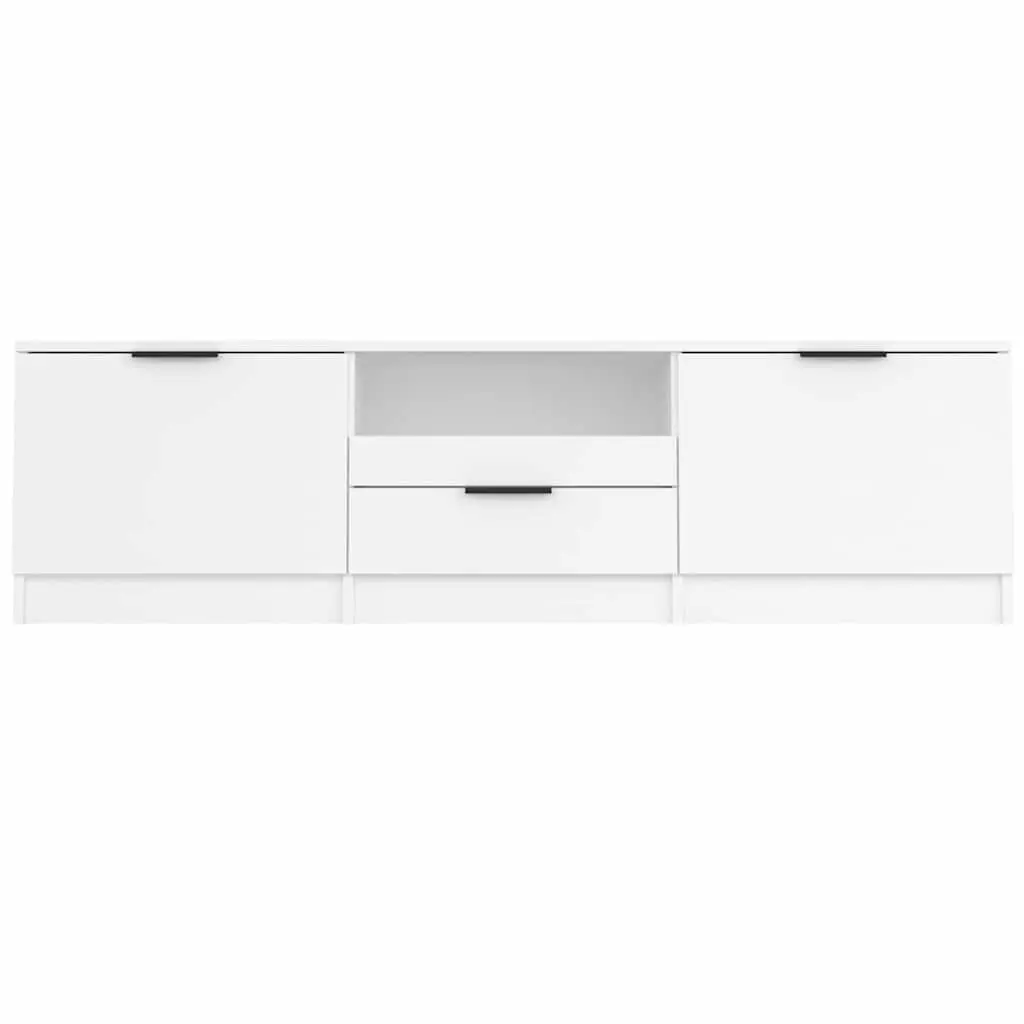 TV Cabinet White 140x35x40cm Engineered Wood Entertainment Unit Media Stand Storage Sideboard
