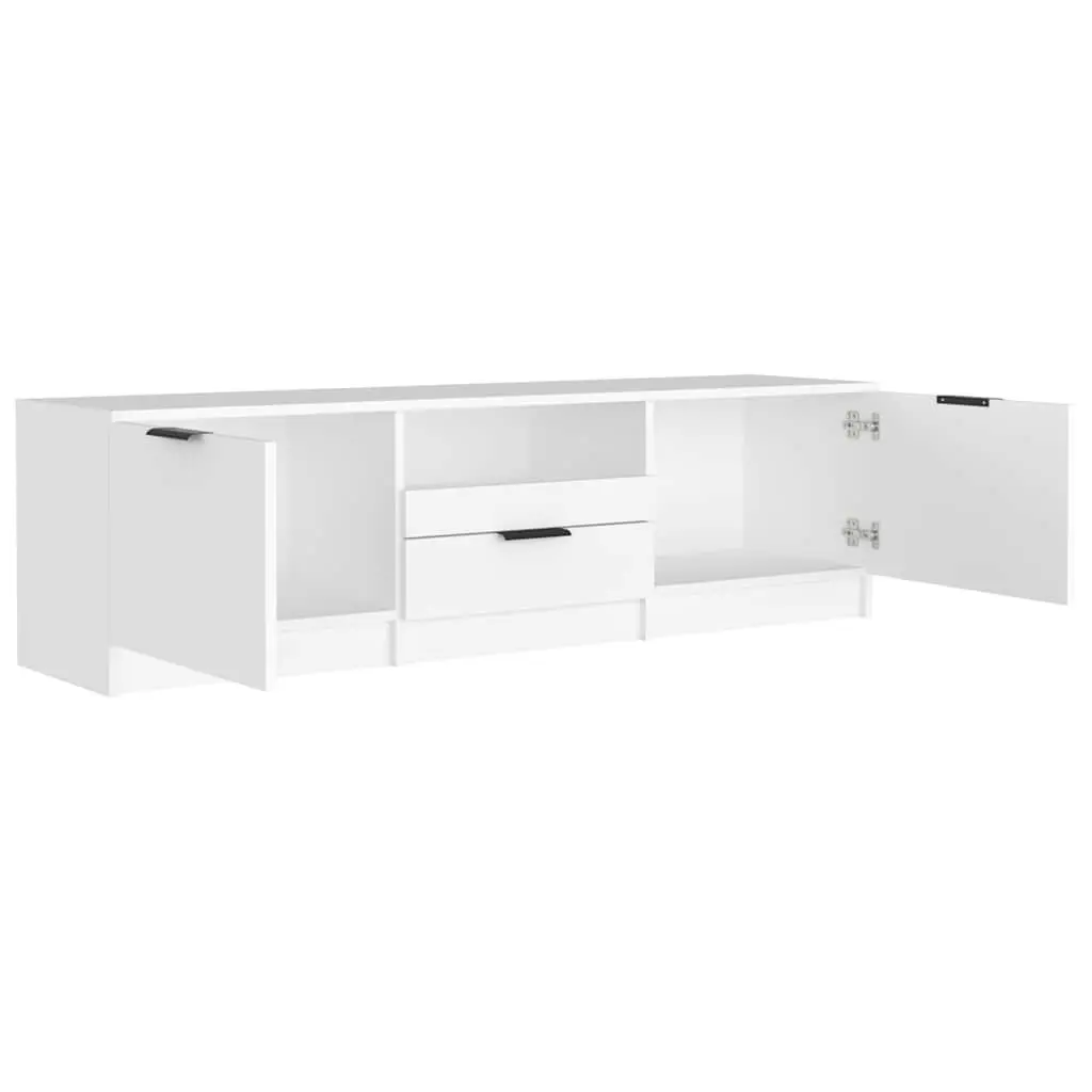 TV Cabinet White 140x35x40cm Engineered Wood Entertainment Unit Media Stand Storage Sideboard
