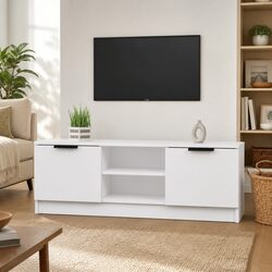 White Engineered Wood TV Cabinet 102x35x36.5 cm