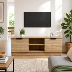 Brown TV Cabinet 102x35x36.5 cm for Living Rooms