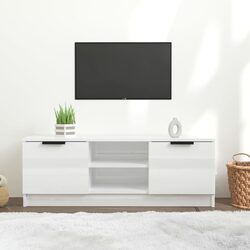 Durable White High Gloss TV Cabinet for Everyday Use