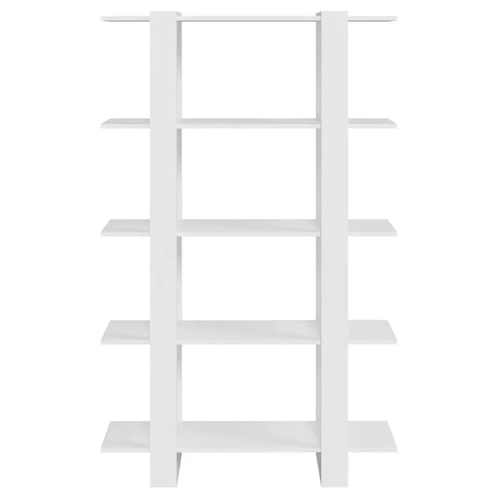 White Book Cabinet Room Divider Shelving Unit 100x30x160cm Storage Organizer
