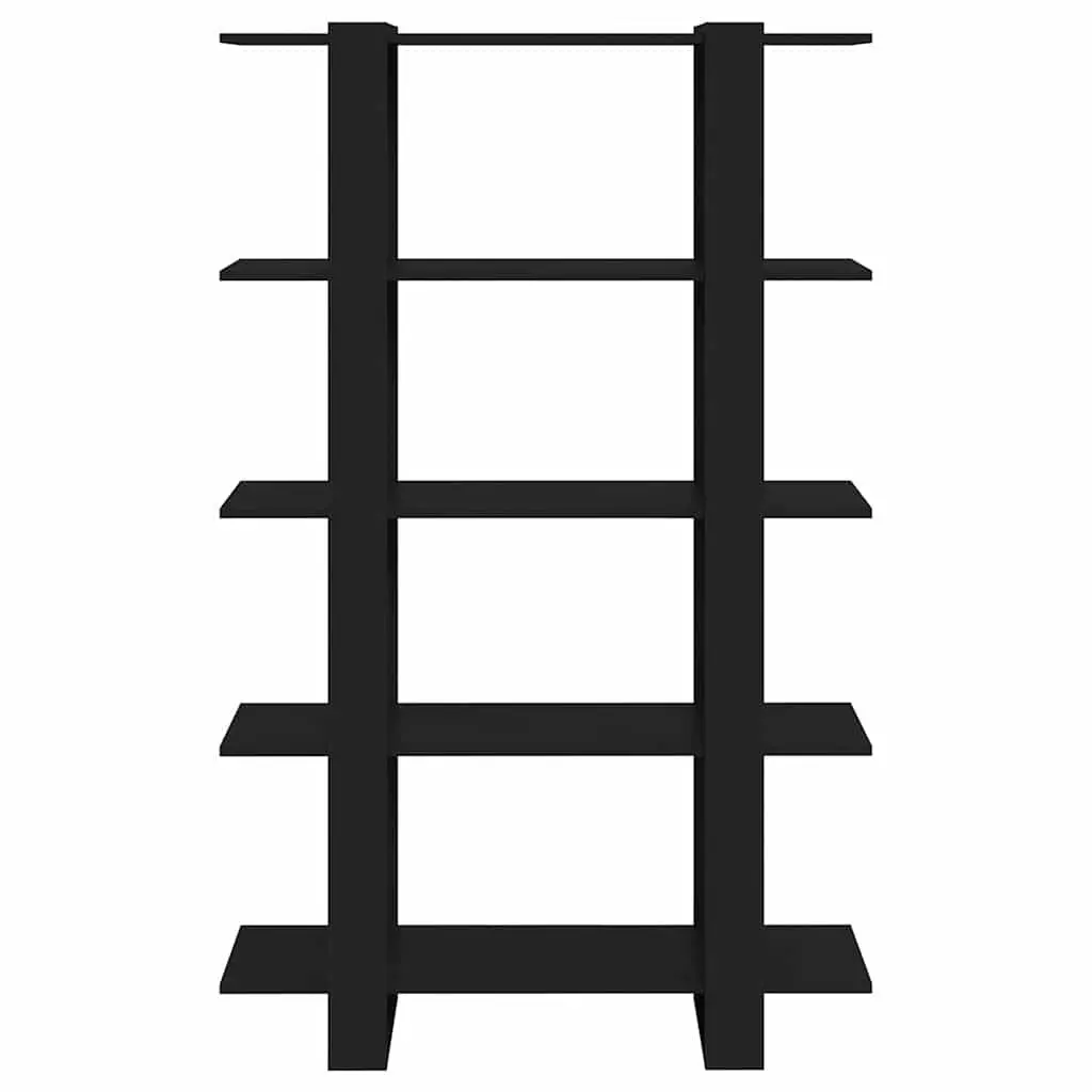 Black Book Cabinet Room Divider Bookshelf Storage Shelving Unit 100x30x160cm