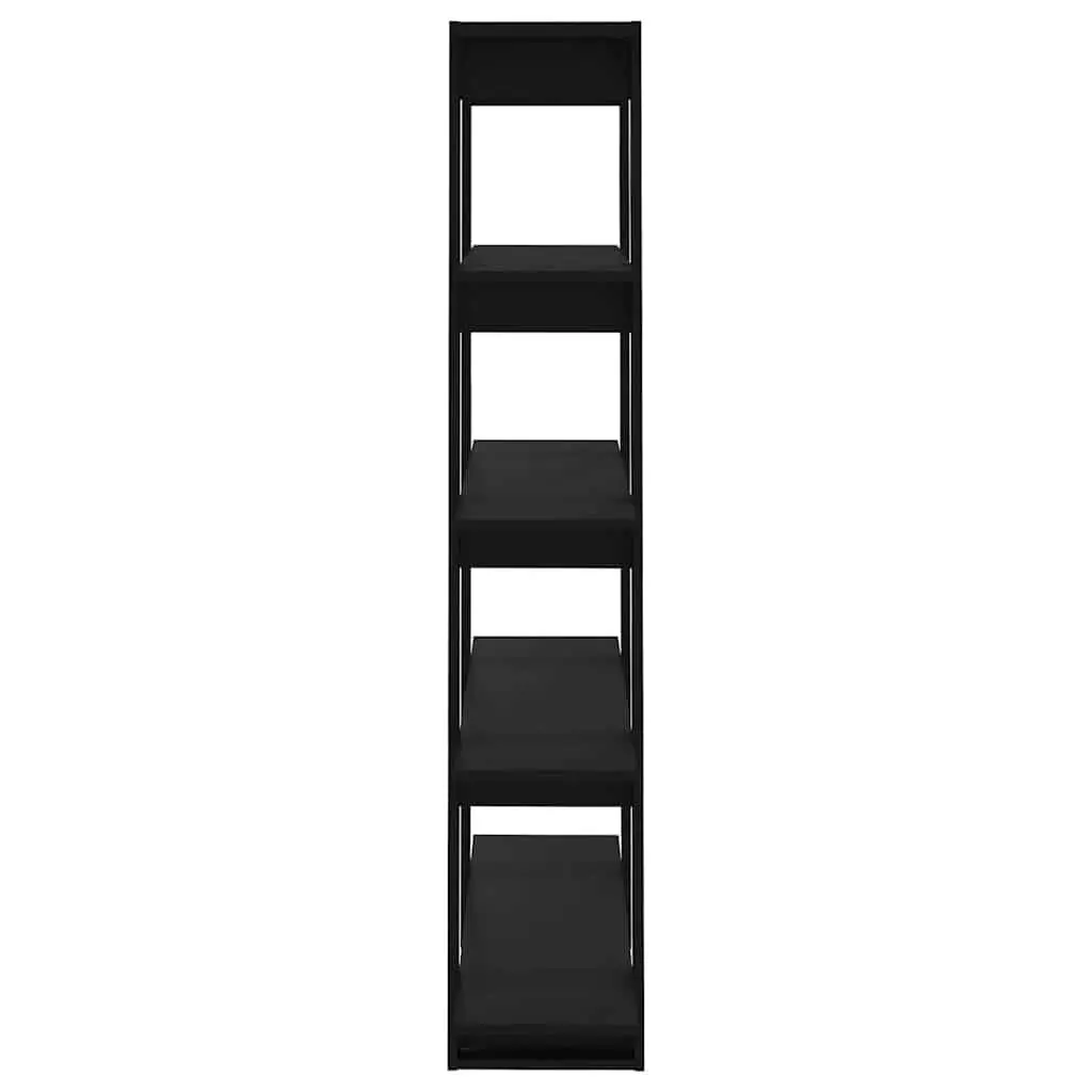 Black Book Cabinet Room Divider Bookshelf Storage Shelving Unit 100x30x160cm