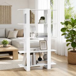 High Gloss White Book Cabinet for Elegant Storage