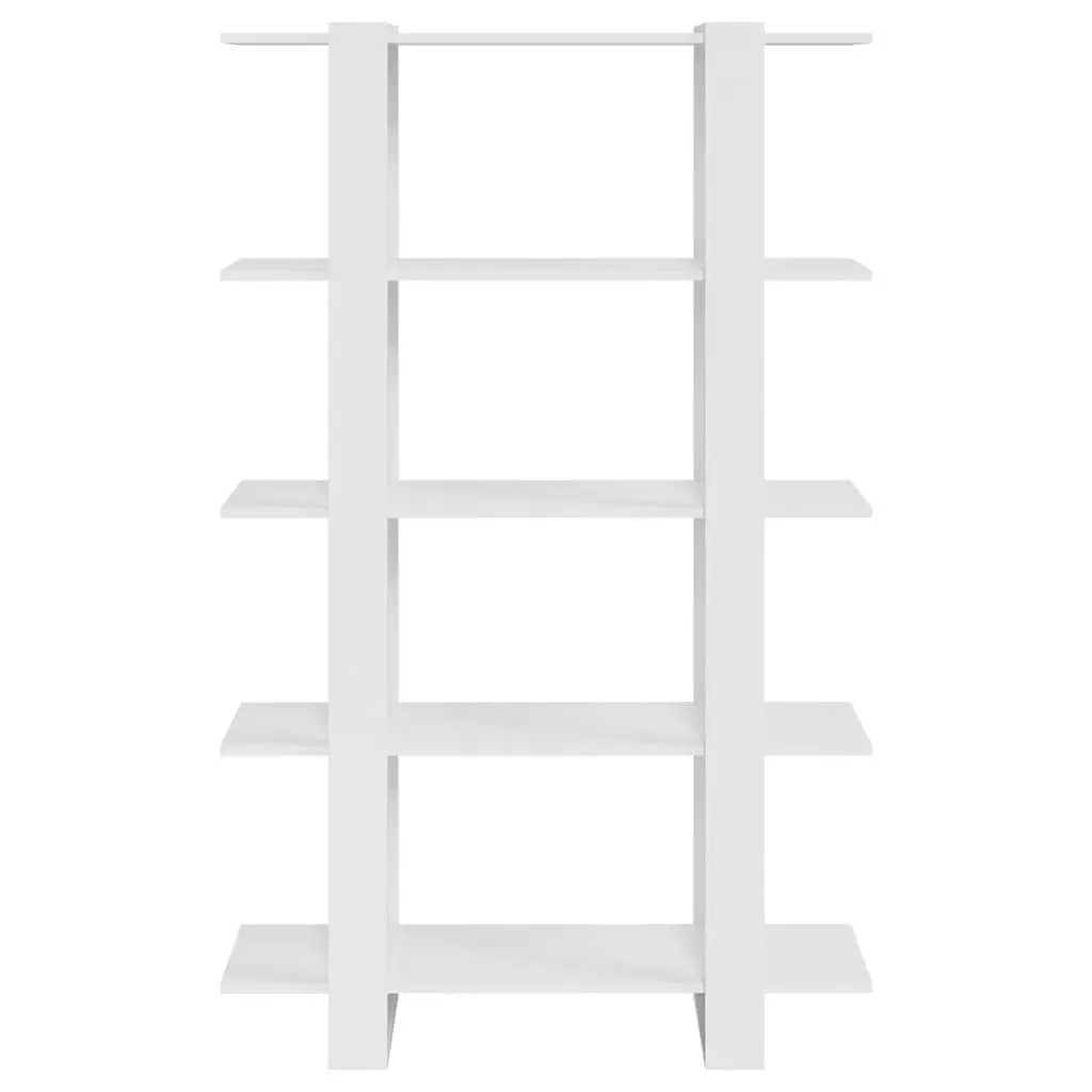 High Gloss White Book Cabinet Room Divider Bookshelf Storage 100x30x160cm