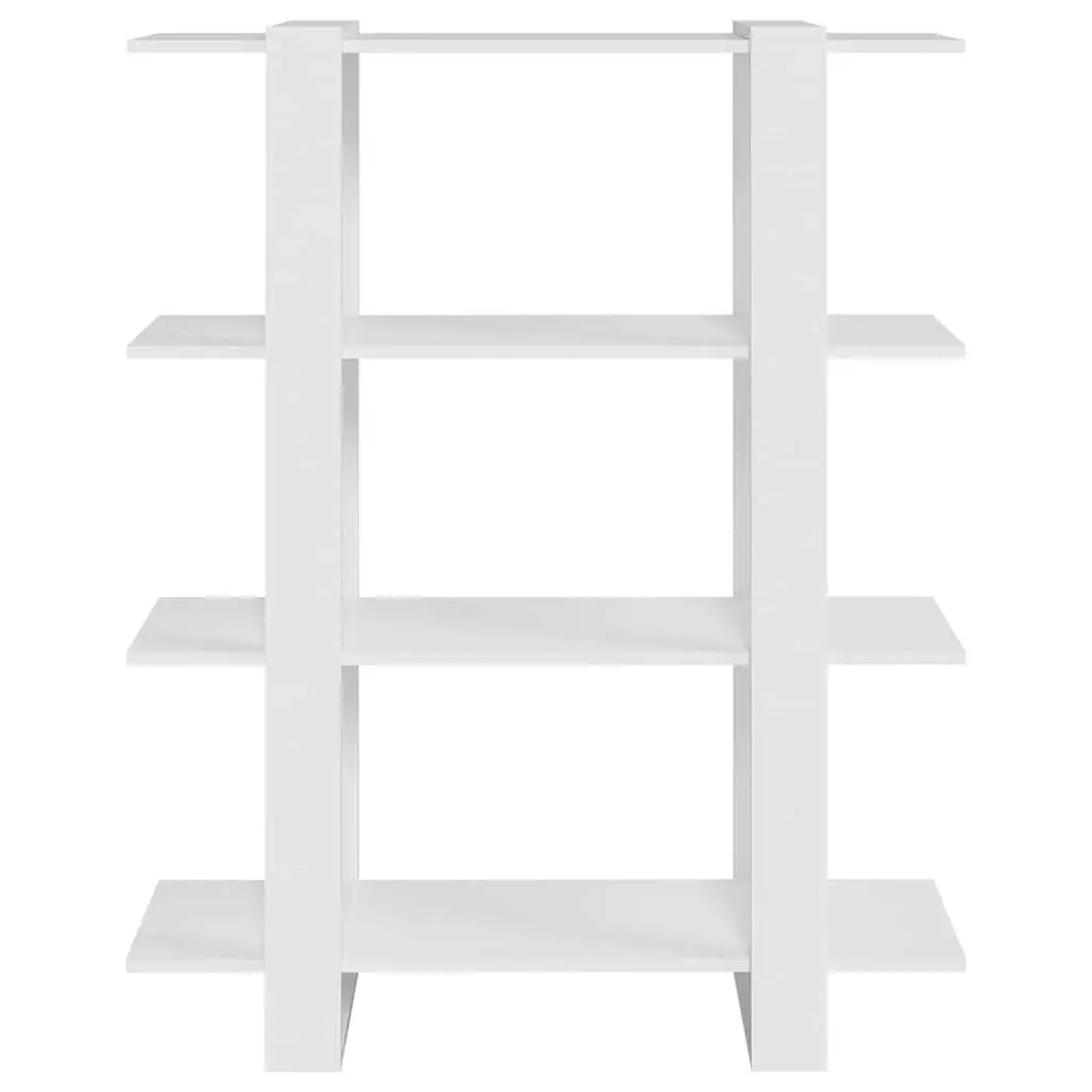 Book Cabinet Room Divider White Shelving Storage Organiser Display Stand Shelf 100W x 30D x 123.5H cm