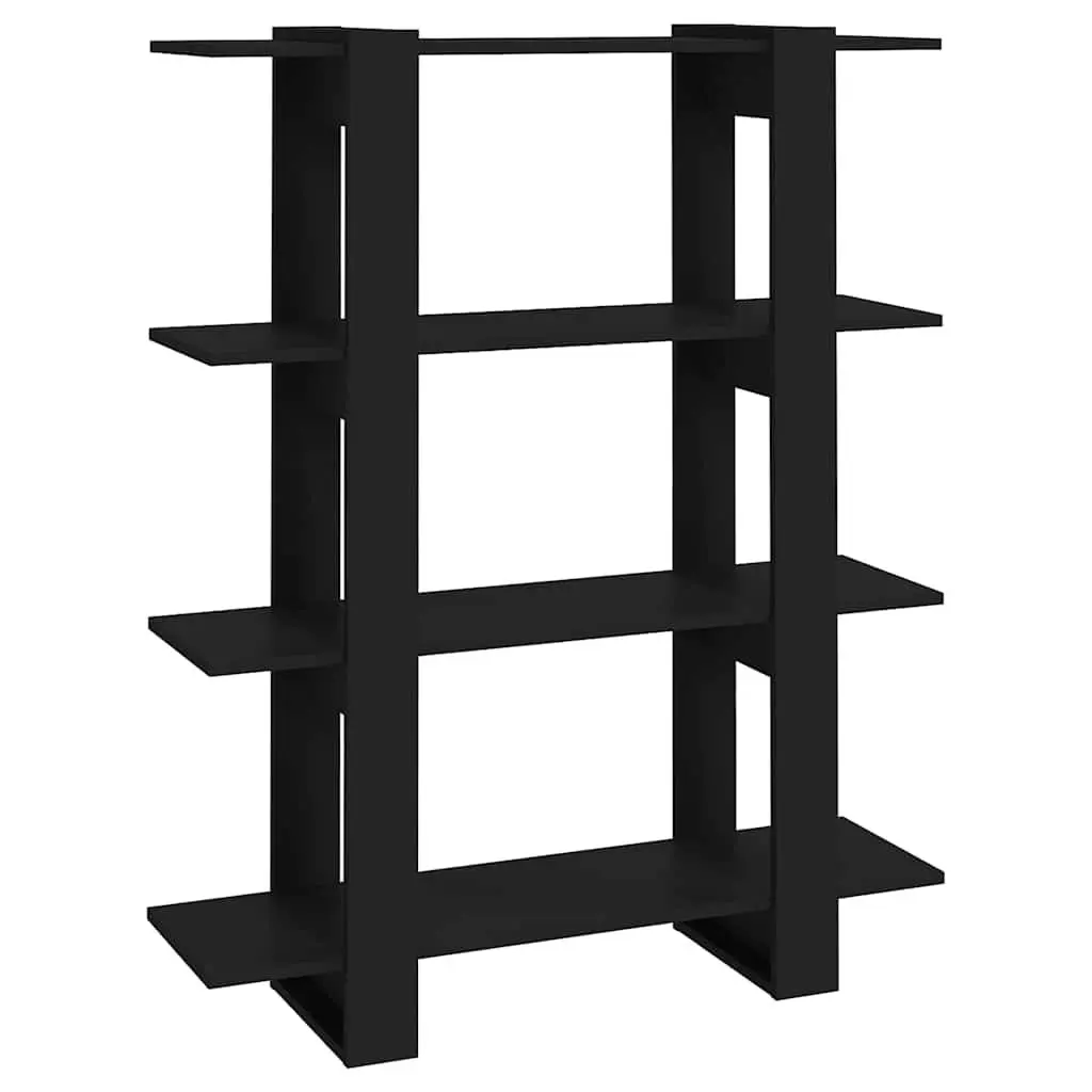 Black Book Cabinet Standing Shelf Storage Organizer Room Divider Bookcase 100cm x 30cm x 123.5cm