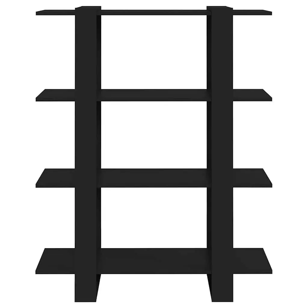 Black Book Cabinet Standing Shelf Storage Organizer Room Divider Bookcase 100cm x 30cm x 123.5cm