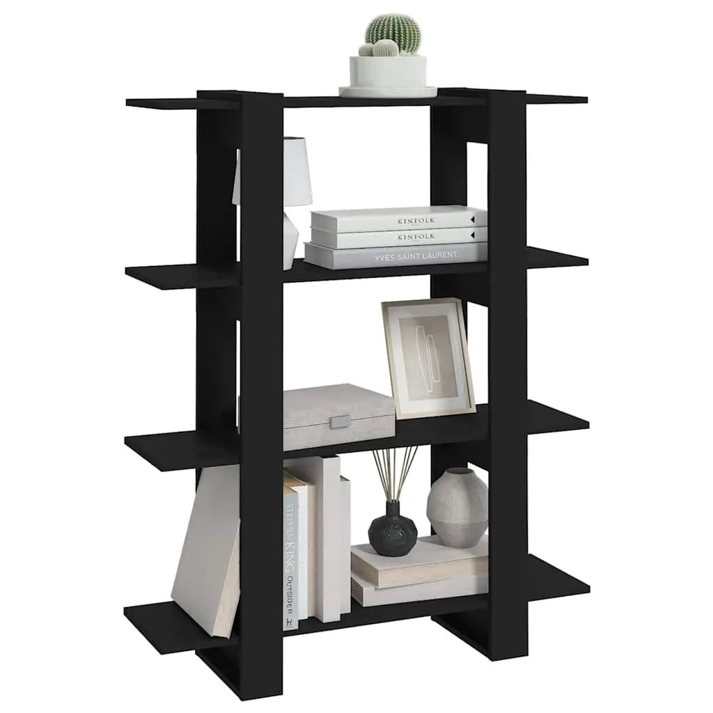 Black Book Cabinet Standing Shelf Storage Organizer Room Divider Bookcase 100cm x 30cm x 123.5cm