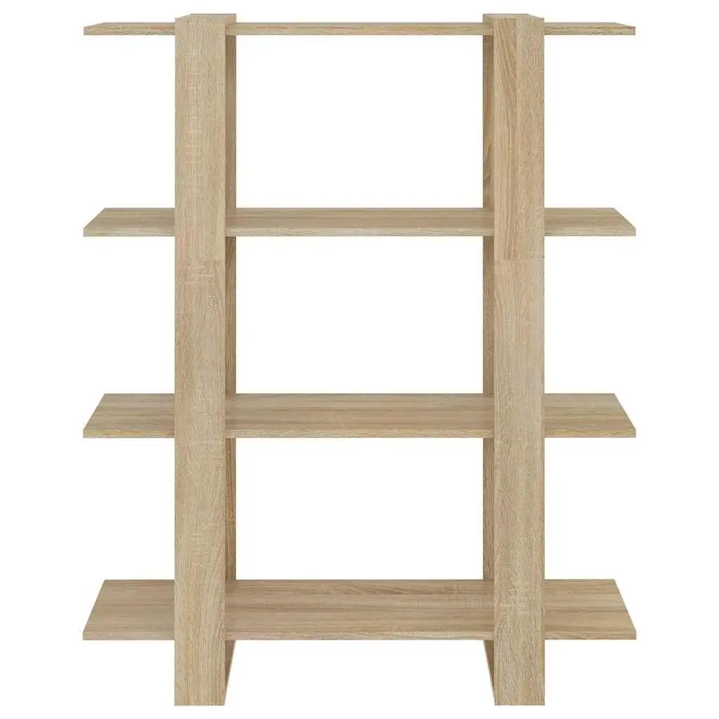 Book Cabinet Room Divider Shelving Unit Storage Bookcase Sonoma Oak Brown 100W x 30D x 123.5H cm