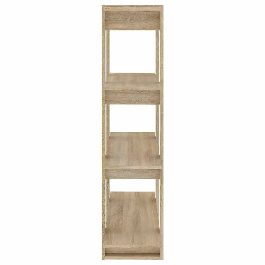Book Cabinet Room Divider Shelving Unit Storage Bookcase Sonoma Oak Brown 100W x 30D x 123.5H cm