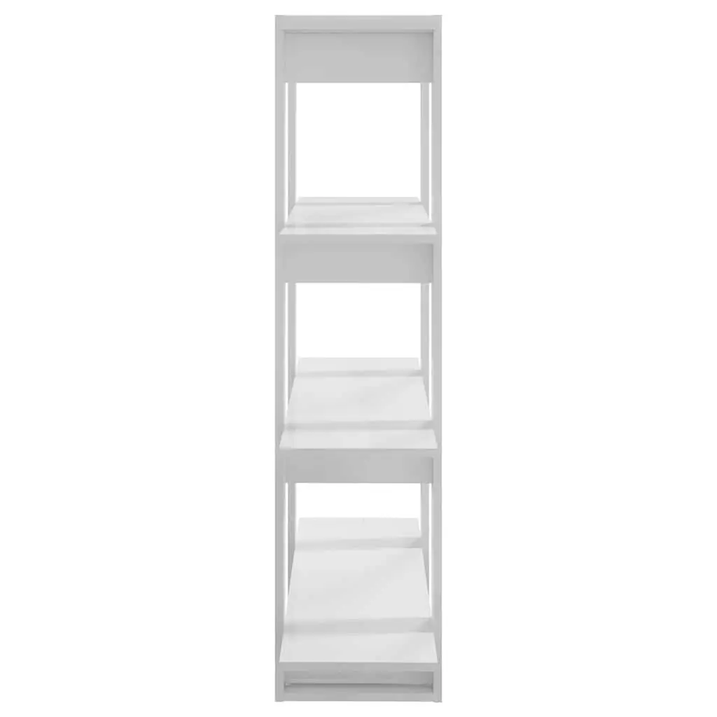 Book Cabinet Room Divider High Gloss White 100 x 30 x 123.5 cm Storage Shelving Unit