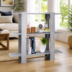 Grey Book Cabinet for Room Division and Storage