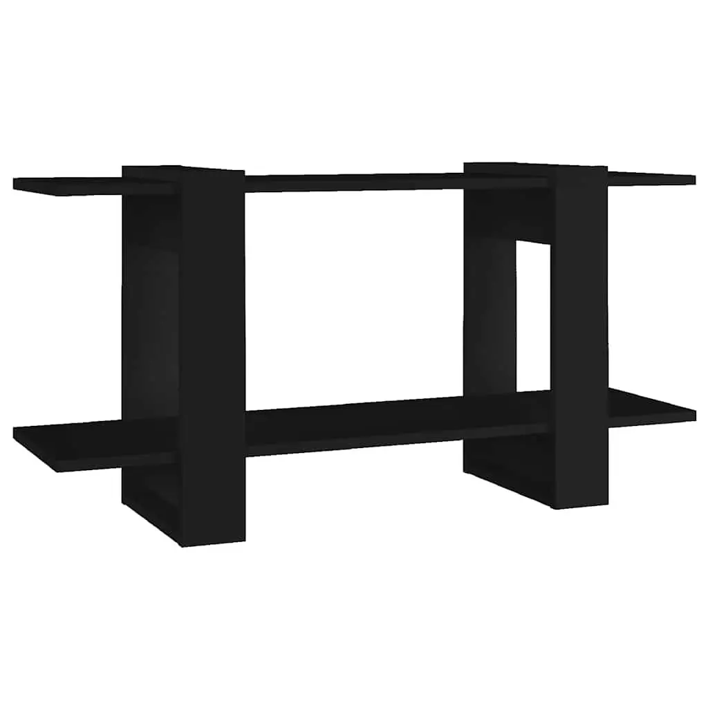 Book Cabinet Black Engineered Wood Storage Shelving Unit Display Bookcase Shelf