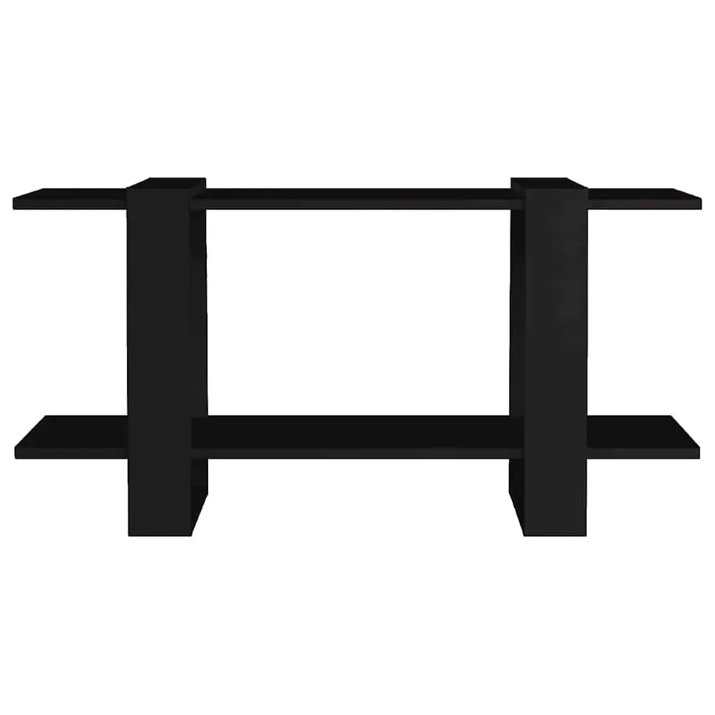 Book Cabinet Black Engineered Wood Storage Shelving Unit Display Bookcase Shelf