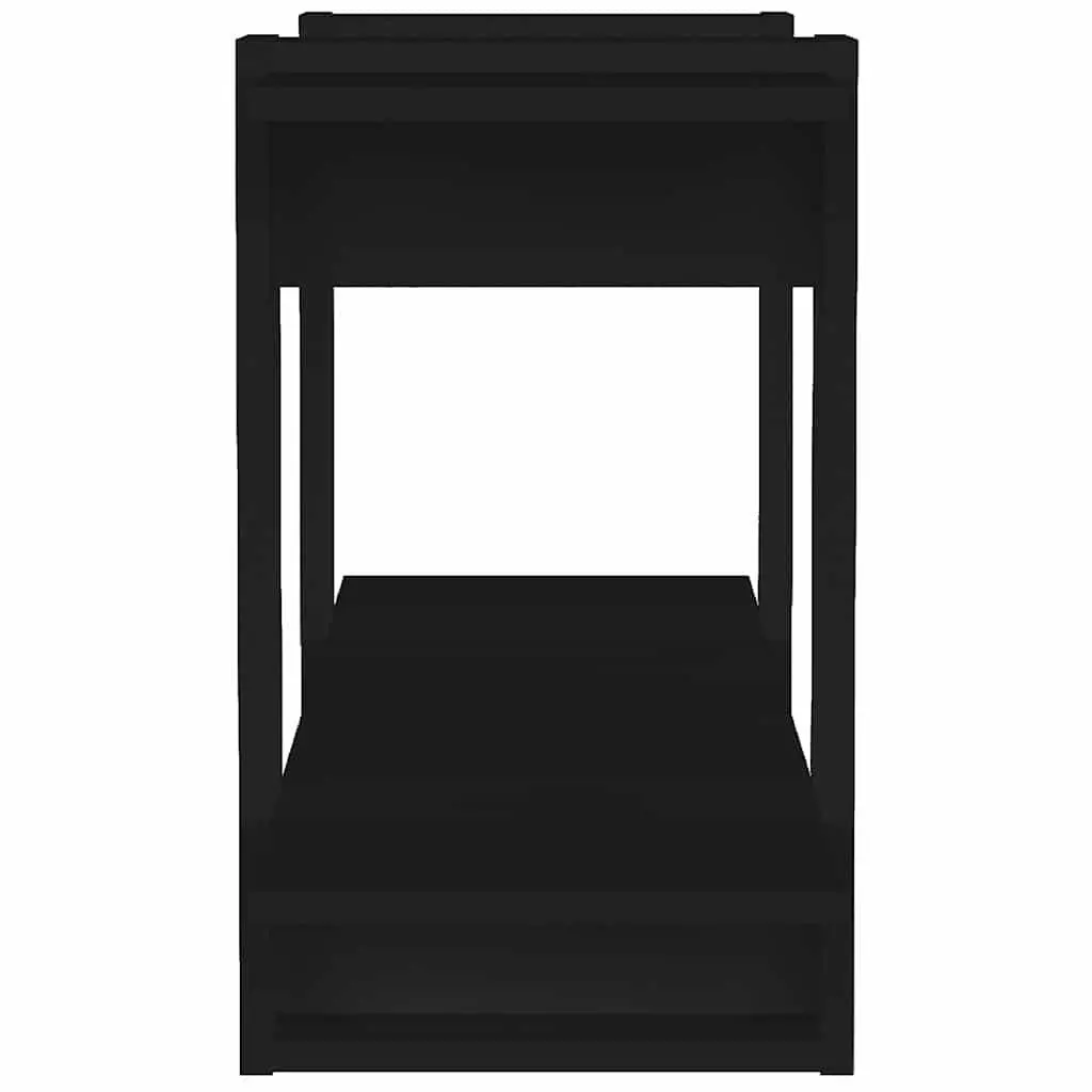 Book Cabinet Black Engineered Wood Storage Shelving Unit Display Bookcase Shelf