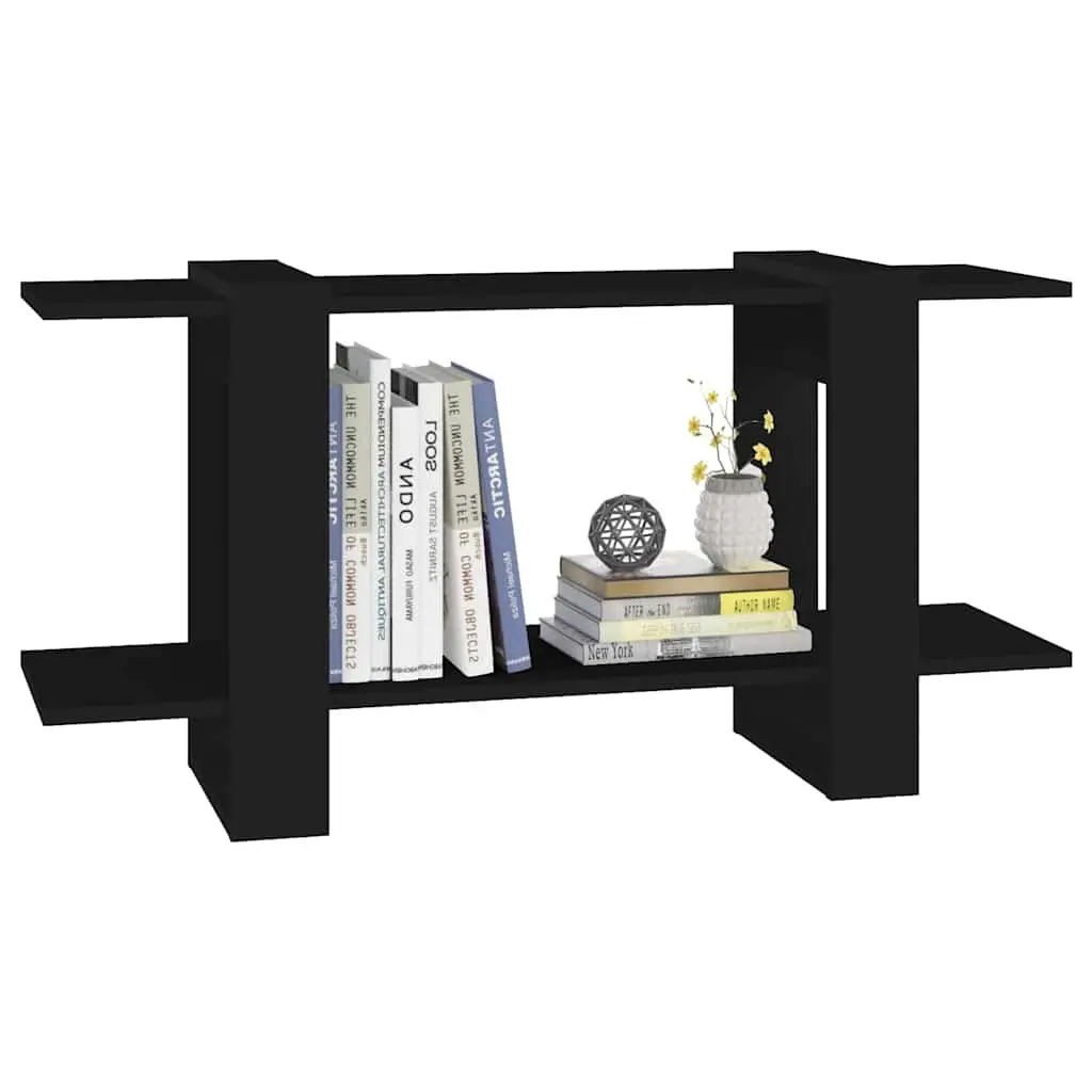 Book Cabinet Black Engineered Wood Storage Shelving Unit Display Bookcase Shelf
