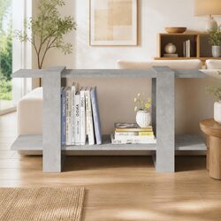 Grey Book Cabinet for Stylish Storage Solutions 100x30x51cm